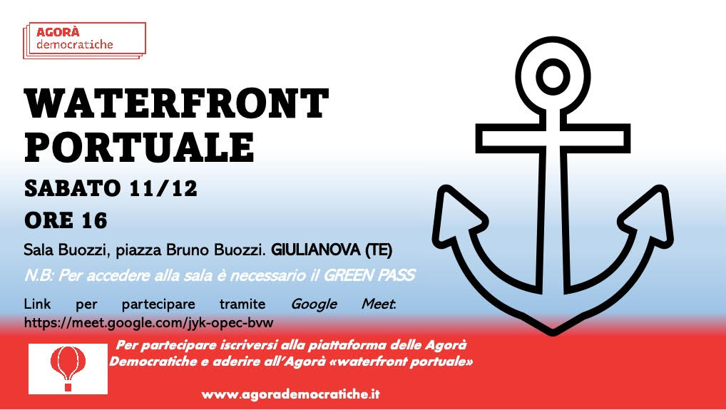 L’11 dicembre a Giulianova l’Agorà sul waterfront portuale
