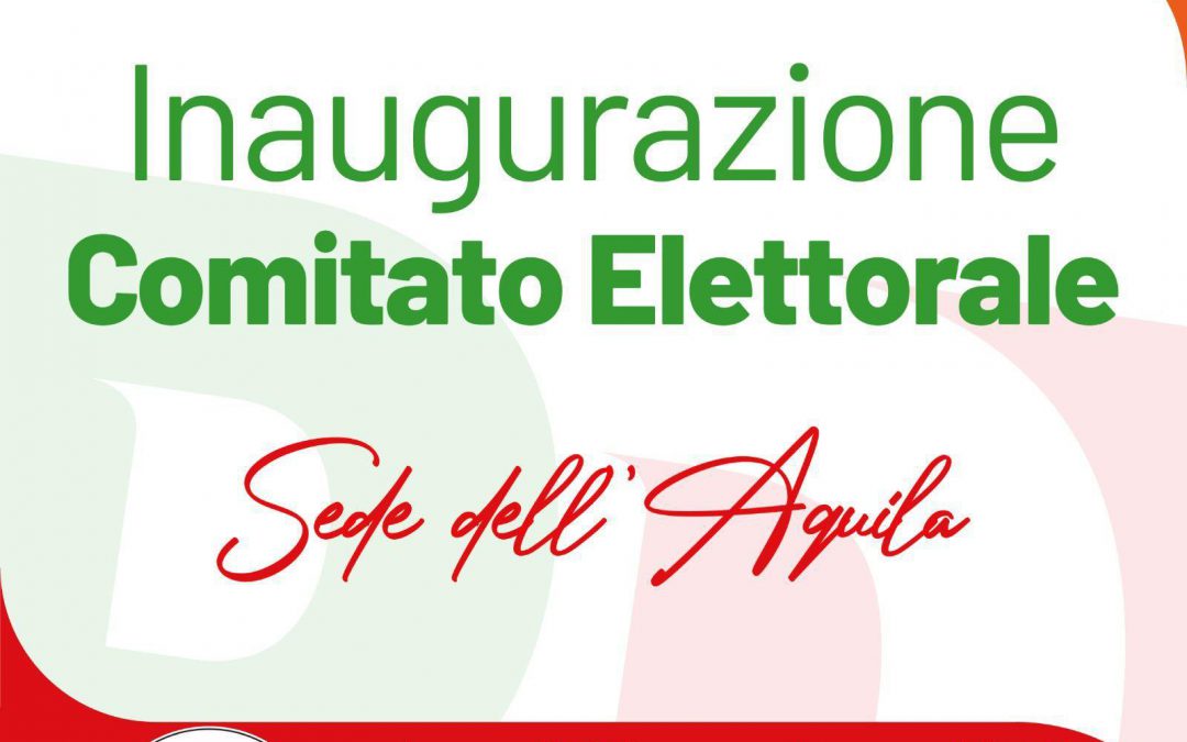 Il 29 agosto all’Aquila si inaugura il comitato elettorale di Italia Democratica e Progressista, si presenta Albero dell’Impegno di Fina