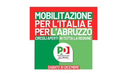 Il 10 dicembre si mobilitano i circoli del PD in Abruzzo: entra nel vivo il Congresso Costituente