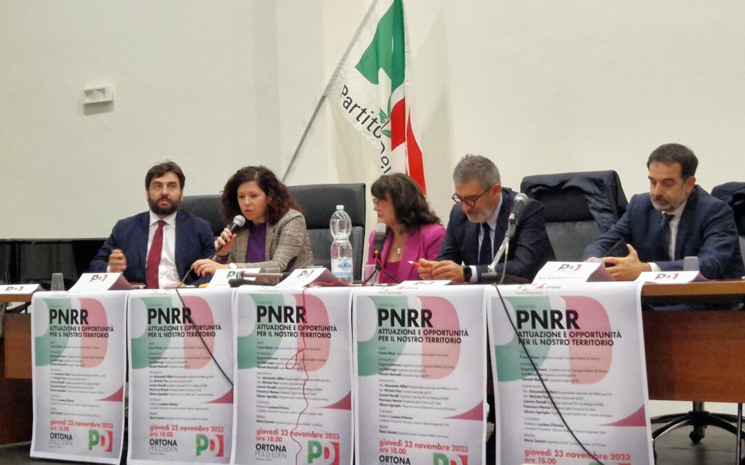 Il PD sul PNRR in Abruzzo: “Perdiamo il 44 per cento delle risorse”