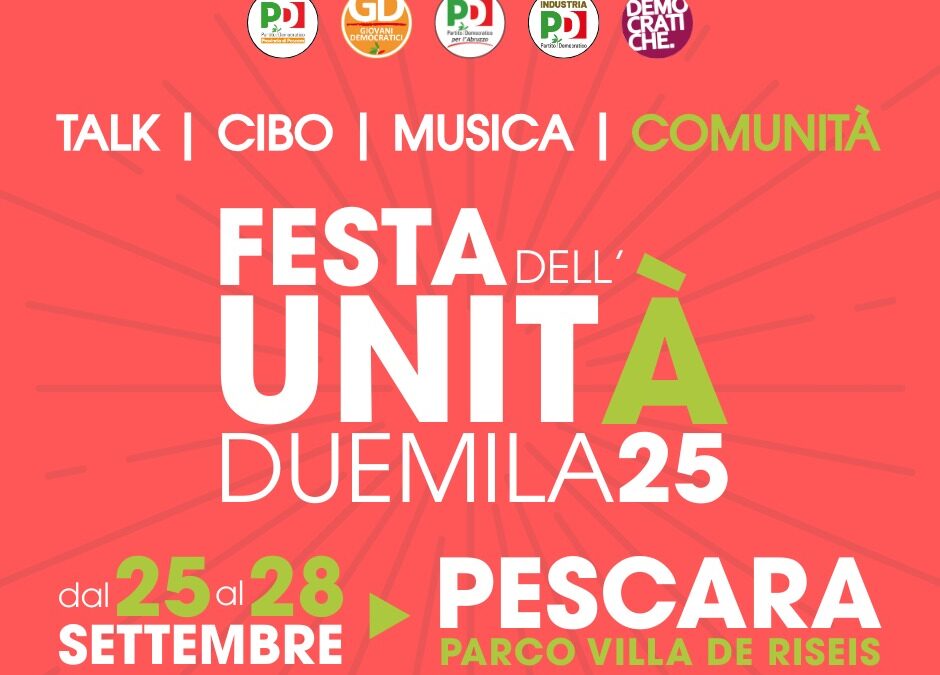 Festa regionale e provinciale dell’Unità. Il programma.